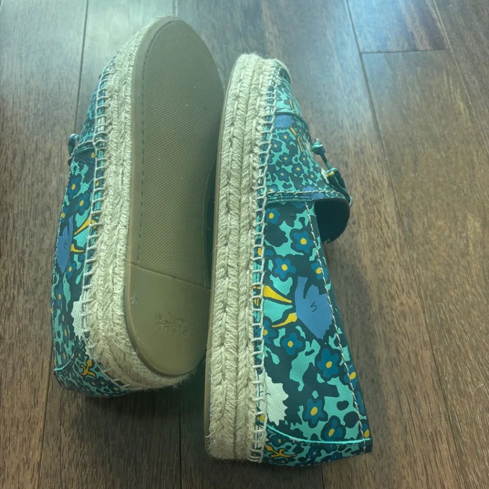 Coach espadrilles, genuine leather, size 9